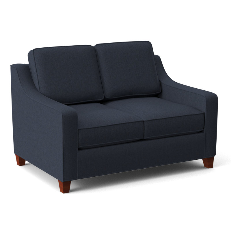 Clark 54" Square Arm Sofa Bed, BM Cherry, Herring Cove Aquamarine