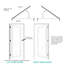 Porte de garde-manger en verre transparent Prehung Style 1 Lite avec cadre assorti - Panneau de porte en panneau de fibres à densité moyenne blanc-129063848-129063849