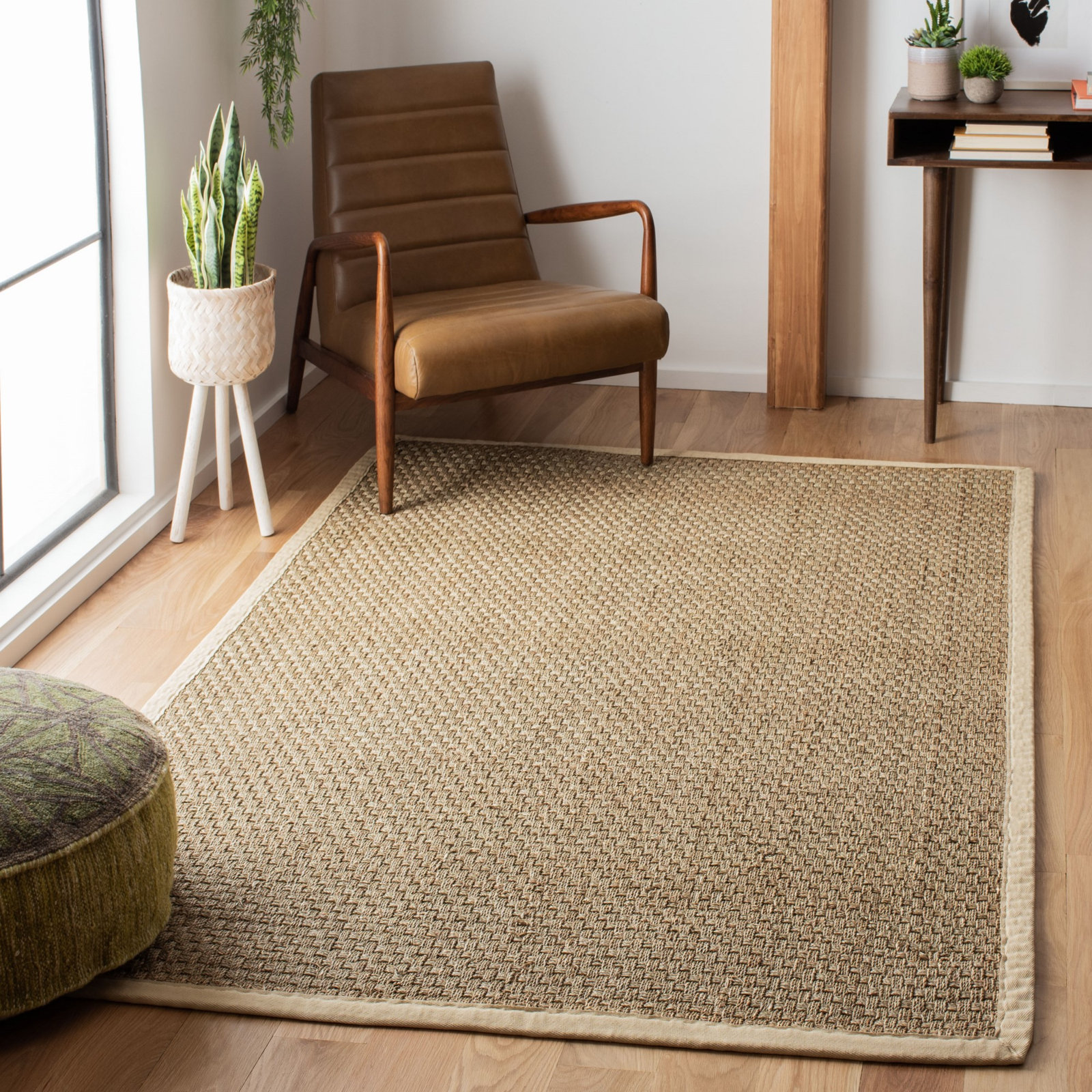 Dollard Natural Fiber Seagrass Rug, Rectangle 6' x 9'