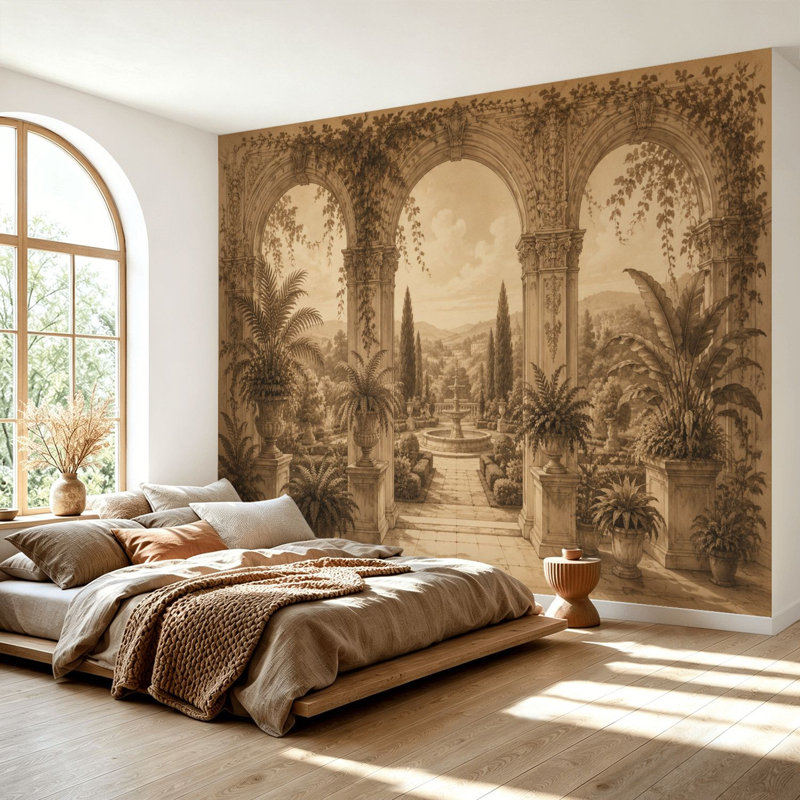 Papier peint adhésif auto-adhésif moderne pour la chambre à coucher L 69 po x l 96 po Peel and Stick