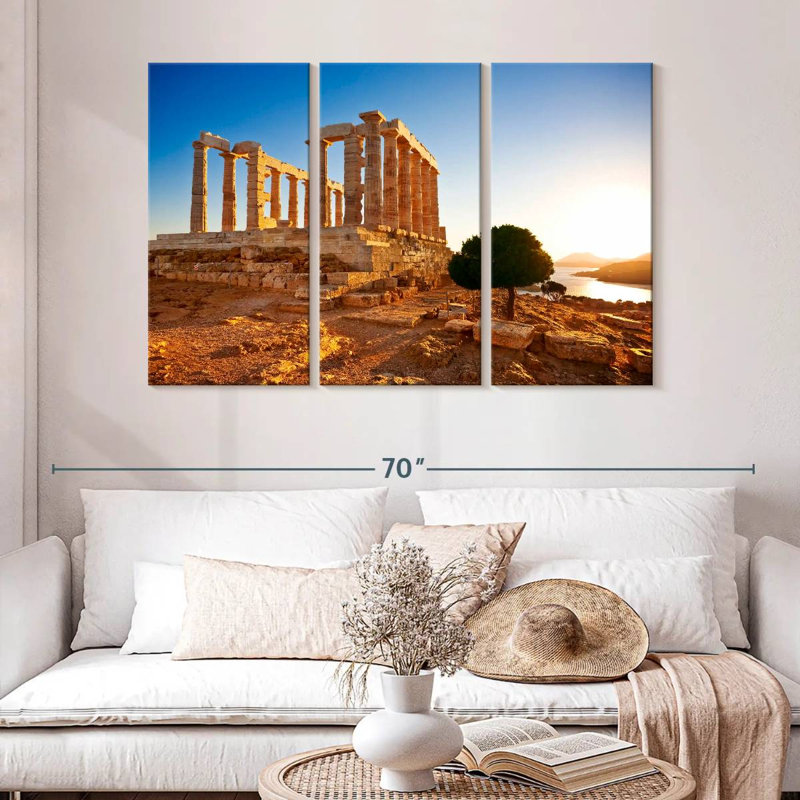 Temple de Poséidon à Sounion, H 32 po x l 50 po