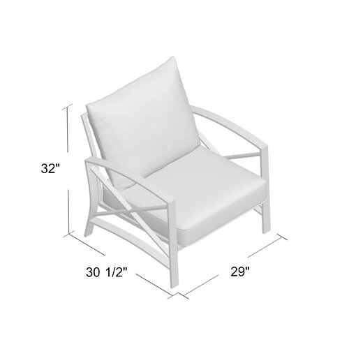 Wade Logan® Mosier Patio Chair with Cushions & Reviews | Wayfair