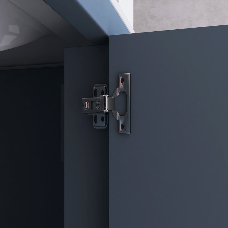 Meuble-lavabo 36 po avec lavabo en céramique, Bleu