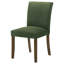 Chaise d'appoint de salle à manger rembourrée Green (ensemble de 2)-1618898329