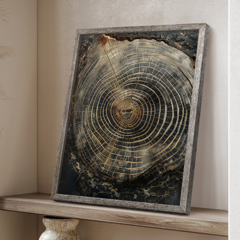 ABSTRACT Series CC, reproduction encadrée - bois massif, H 15 po x l 12 po
