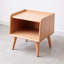 Table de chevet de style européen - Table de chevet en bois de hêtre massif de couleur naturelle
