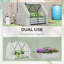 Lit de jardin surélevé galvanisé de 6 pi x 3 pi avec mini serre en PVC pour l'extérieur Outsunny