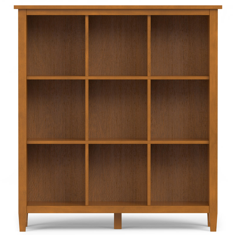 Light Golden Brown Solid Wood 9-Cube Storage Unit