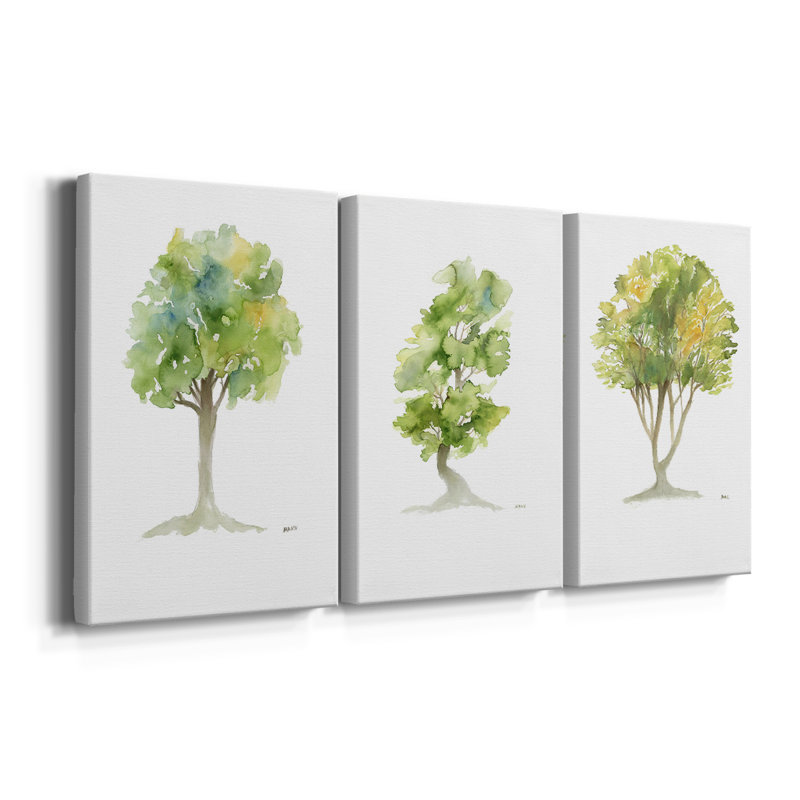 Larbre  -Custom Wrapped Gallery Canvas - 3 Pieces, 27" H x 54" W