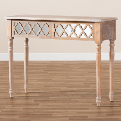107.01cm Solid Wood Top Console Table