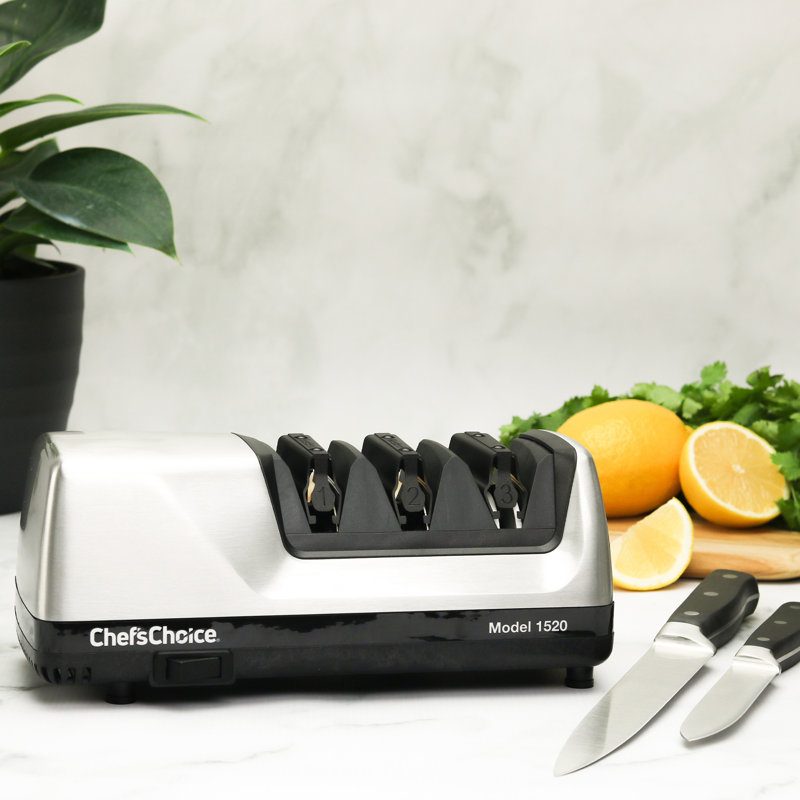 Aiguiseur de couteaux électrique Chef'sChoice Model 15XV, 3 étapes 15 degrés Trizor, Brushed