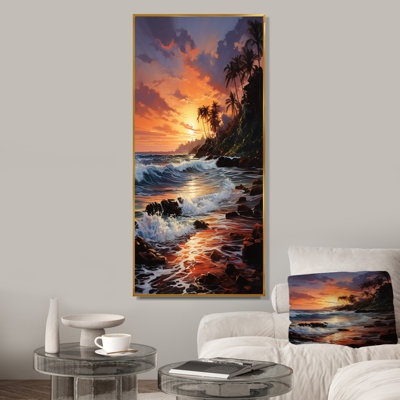 Dreamy Tropical Sunset, plage mexicaine - art mural plage