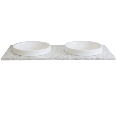 Plateau de meuble-lavabo double 49 po avec lavabo
