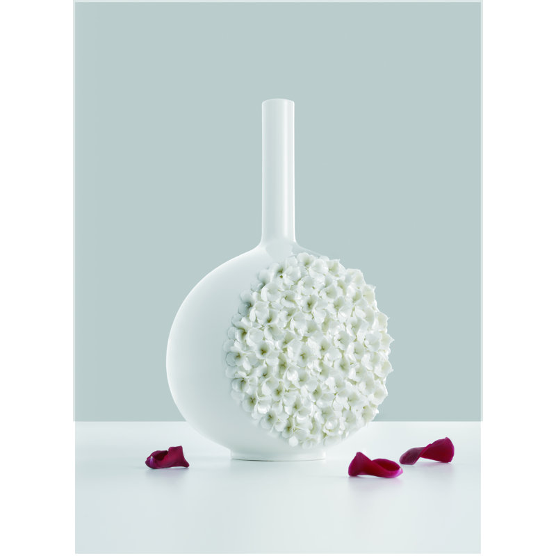 Vase de table en porcelaine 15 "White