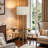 63"Floor Lamp,Gold Metal