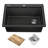 KRAUS Bellucci 28” Granite Workstation Drop In Top Mount Single Bowl Kitchen Sink with Accessories-86781486-86781491