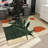 Abstract Geometric Leaf Area Rug, Modern Minimalist Design, Non Slip Washable, Indoor Decor for Living Room Bedroom Playroom Entryway Office Apartment Stylish Home Accent-129037079
