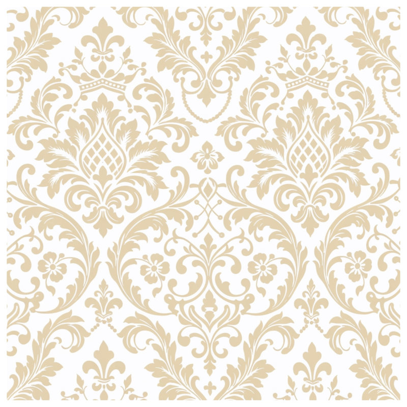 Coussins décoratifs à double face en damas beige complexe, 14 X 14 pouces