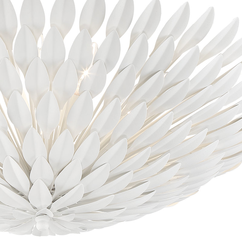 Plafonnier semi-encastré Margo, Blanc mat, Six lumières, H 6 pi x l 24,5 po x P 24,5 po