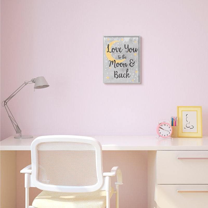 Art de lune Lerner Love You, H 14 po x l 11 po x P 1,5 po, Estampe numérique Farmhouse