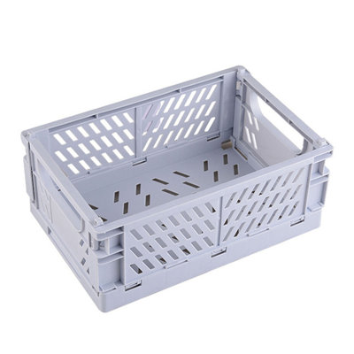 Mini paniers en plastique pour étagère de rangement pour la cuisine à domicile, paniers de rangement pliants empilables pour salle de bain