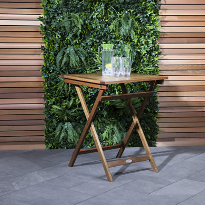 Square Eucalyptus Folding Outdoor Bistro Table , 60cm cm W 60cm cm D