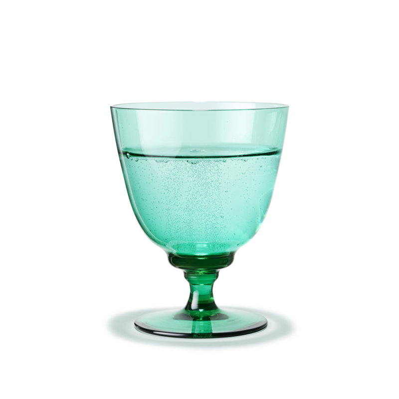 Verre coulant sur pied, Vert