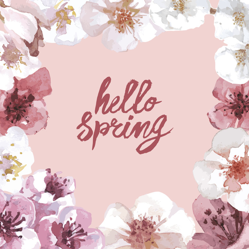 «Padmukh Hello Spring On Canvas» par Milkal, impression, H 12 po x l 12 po
