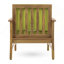 Fauteuil club d'extérieur à lattes avec structure en bois d'acacia et coussin résistant à l'eau-130719199