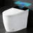 Modern Tankless Smart Toilet with Bidet Built-in, Intelligent Foot Sensor Flush, Heated Seat, Warm Air Dryer and LED Display, Elongated One-Piece Smart Bidet Toilet-121577206