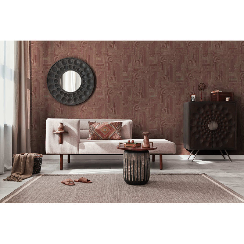 Non-Pasted Geometric, Maroon