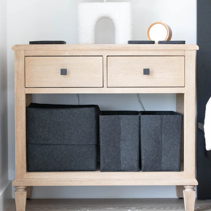 Felt Storage Bin, Black