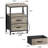 Nightstand With Charging Station, Fabric Drawers, End Table With Open Shelf, Bedside Table With USB Ports And Outlets, Night Stand For Bedroom, Oak-124493352