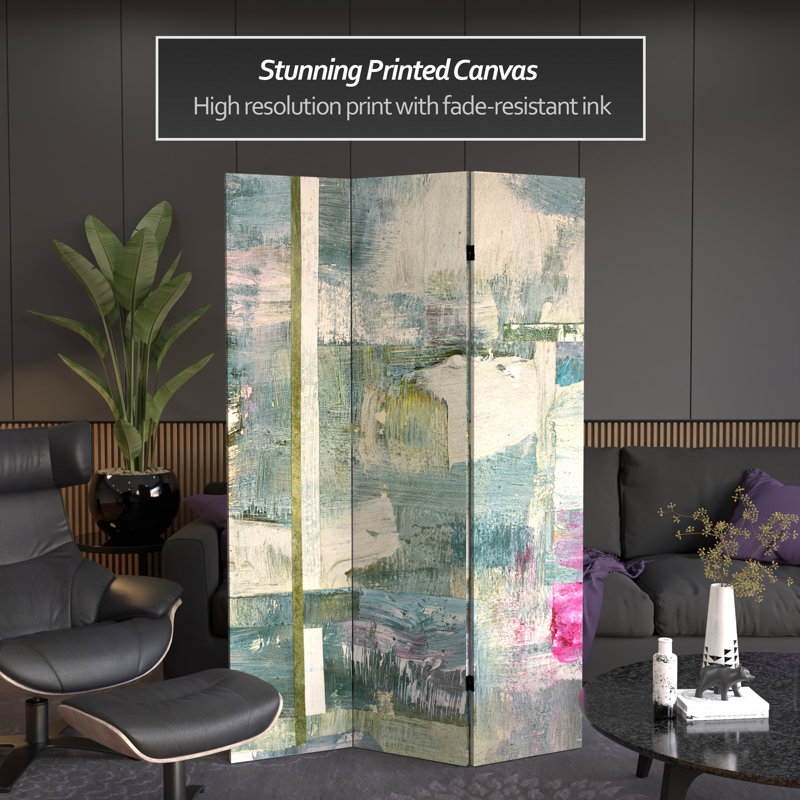 Sydney Abstract Arts Folding Screen, Mineral Smoke