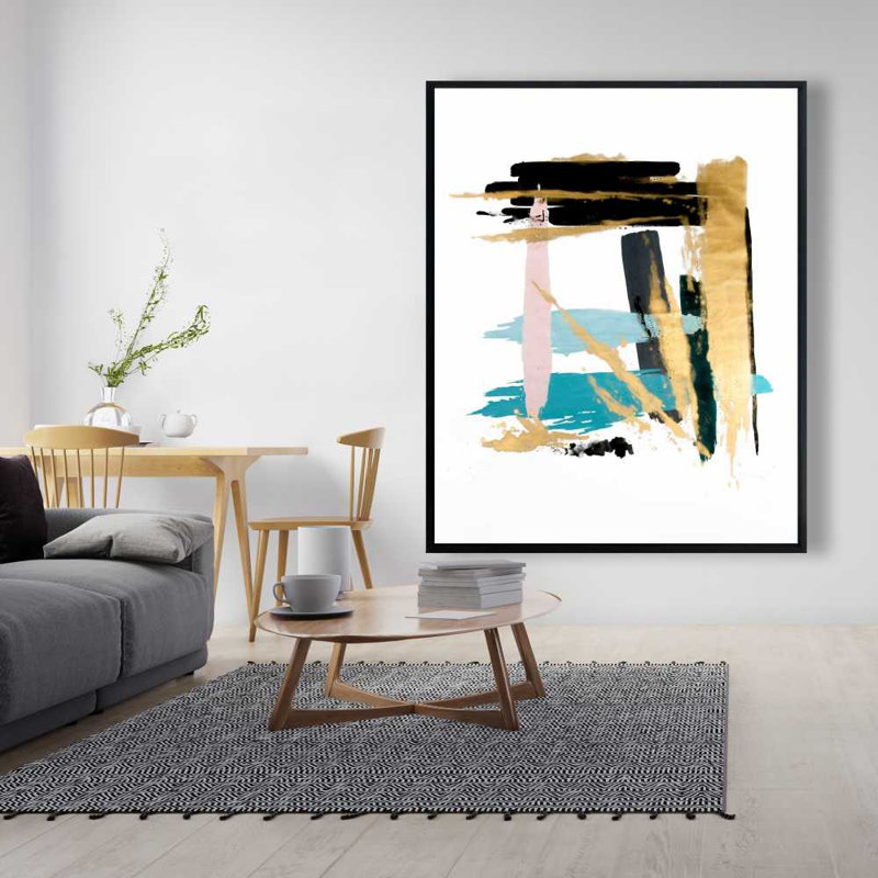 Pastel Stroke - Formes abstraites encadrées pour la décoration intérieure