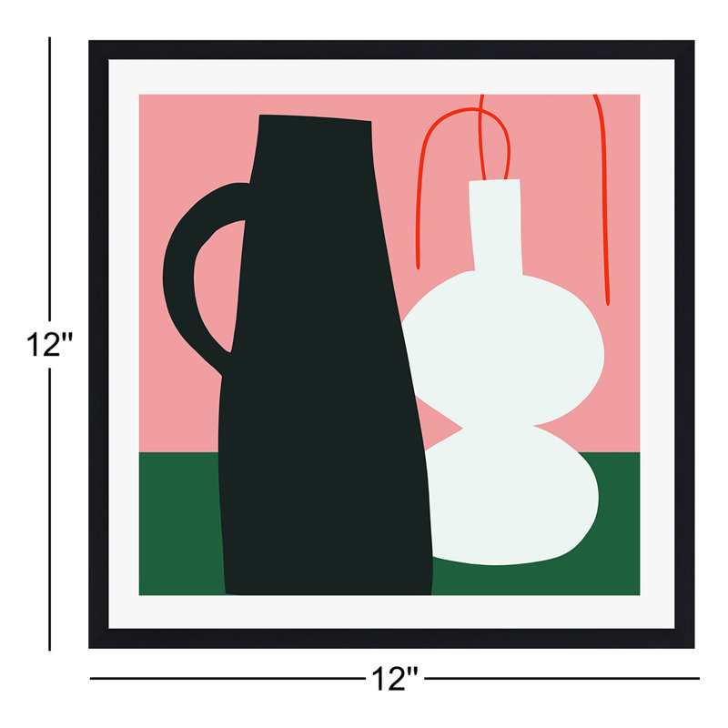 «Blasingim Honfleur 03 Modern Still Life» par Marin Vaan Zaal, reproduction sur toile, Cadre flottant noir, Non