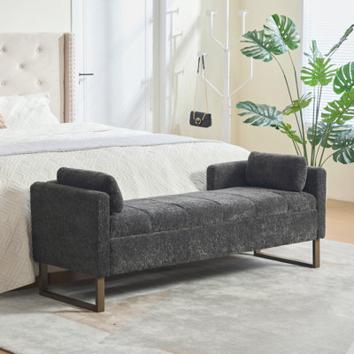 Upholstered Flip-top Storage Accent Bed Bench