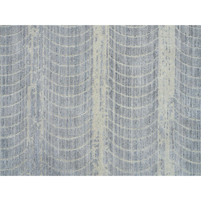 Kobylak One-of-a-Kind Rectangle 12'0" X 15'2" New Age Area Rug in Grey