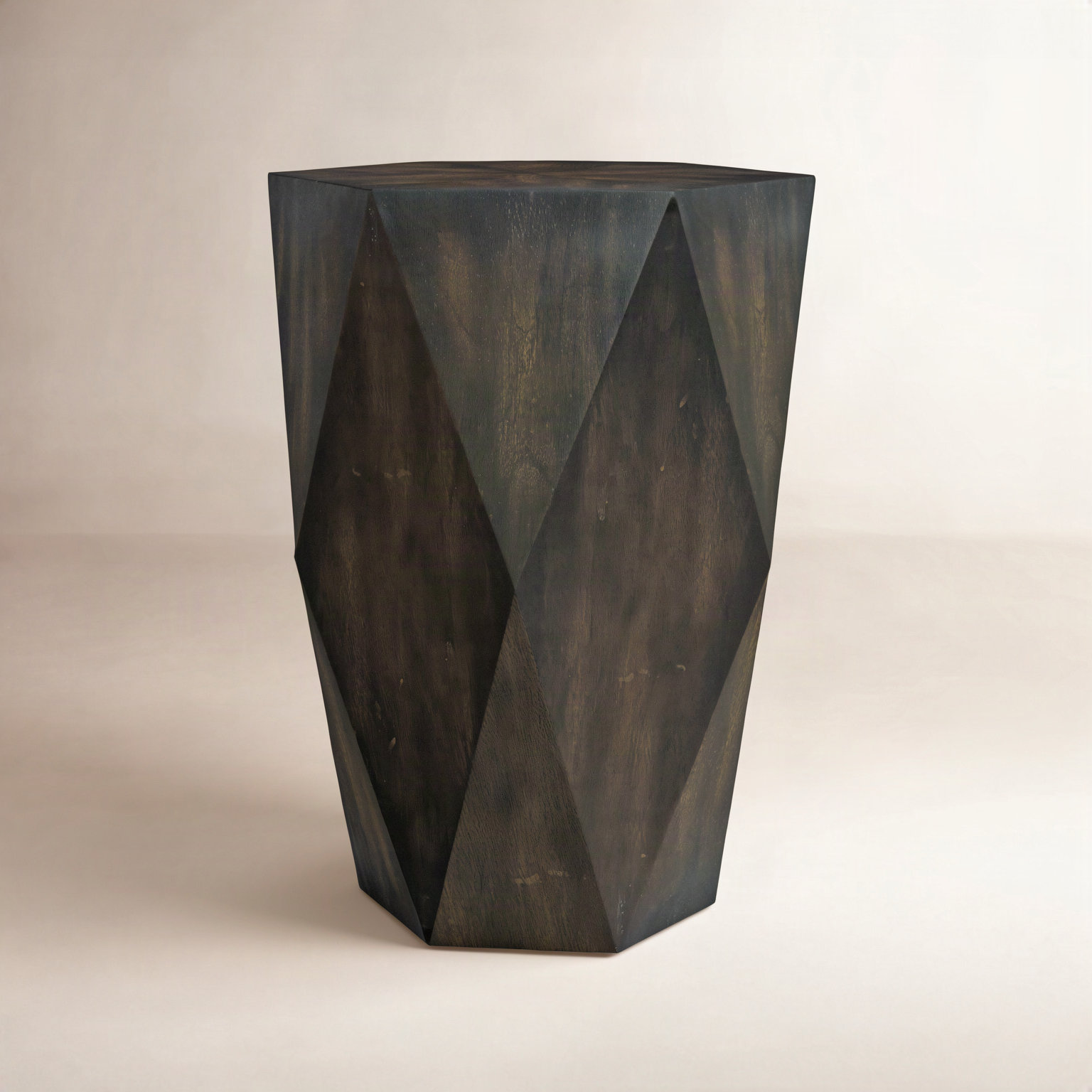 Brisbane End Table, Worn Black