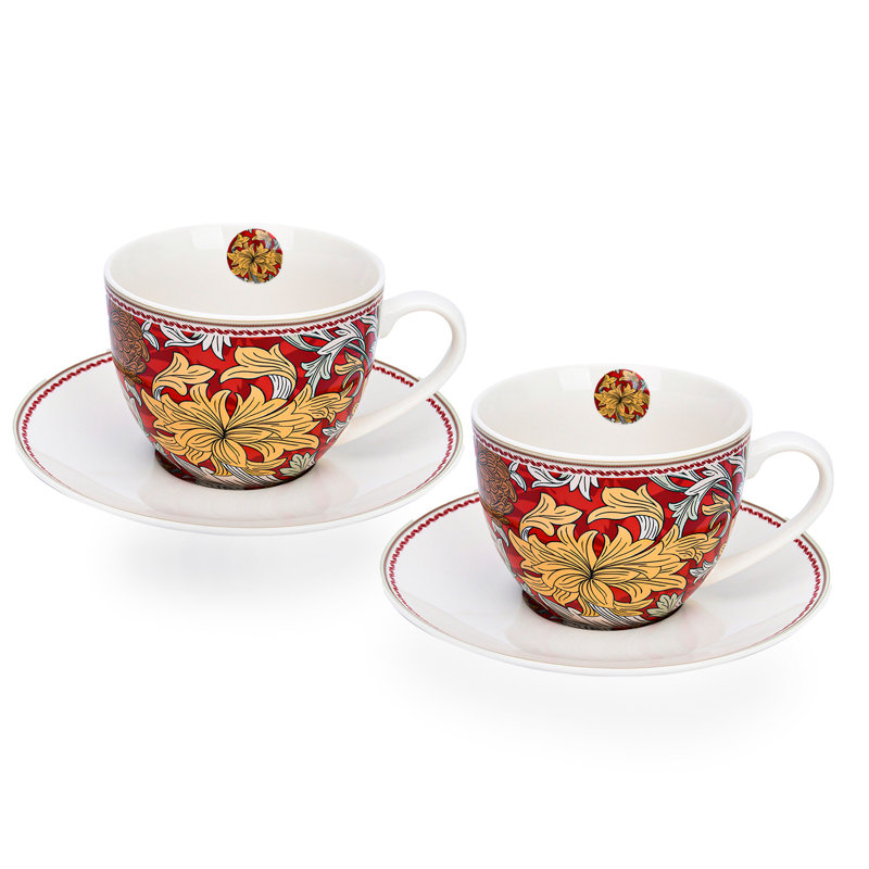 Tasse à thé en porcelaine avec soucoupe Autumn Garden