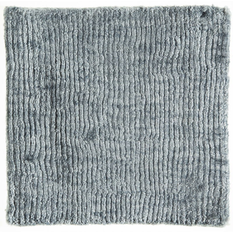Bonn Hand-Loomed Synthetic Light Denim Area Rug, Square 11'