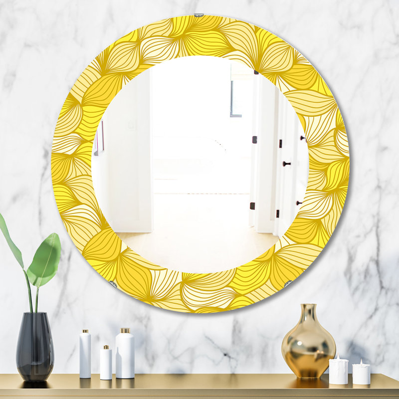 Yellow Moods 17 - Miroir bohémien et éclectique, H 31,5 po x l po