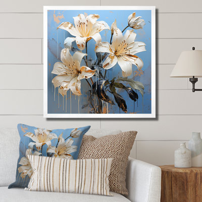 Radiant Serenade, pétales de lis sur toile