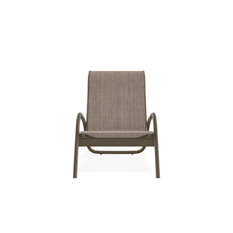 Chaise longue de jardin empilable en aluminium Gardenella, Bois de plage, Fenouil Augustine