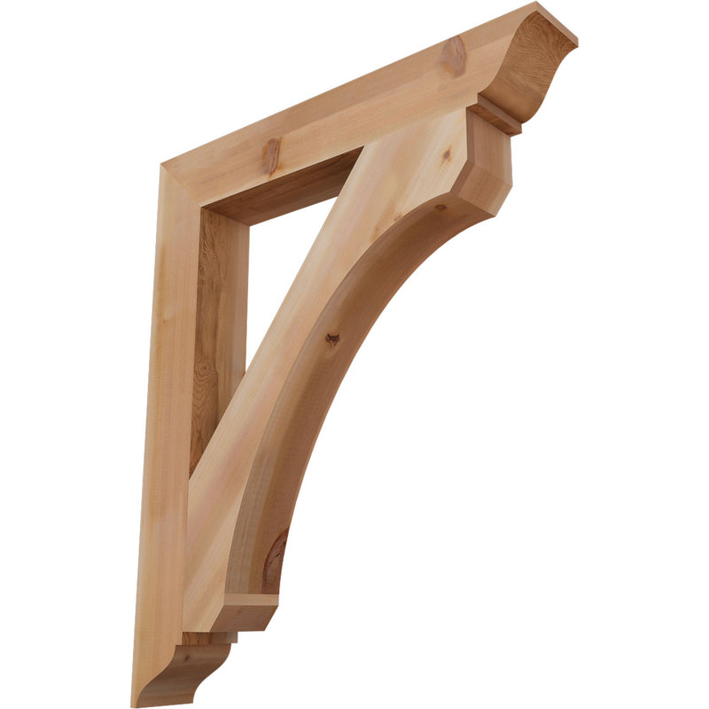 Support traditionnel lisse l 5 1/2 po x P 40 po x H 48 po, cèdre rouge de l'Ouest, Cèdre rouge de l'Ouest (lisse)