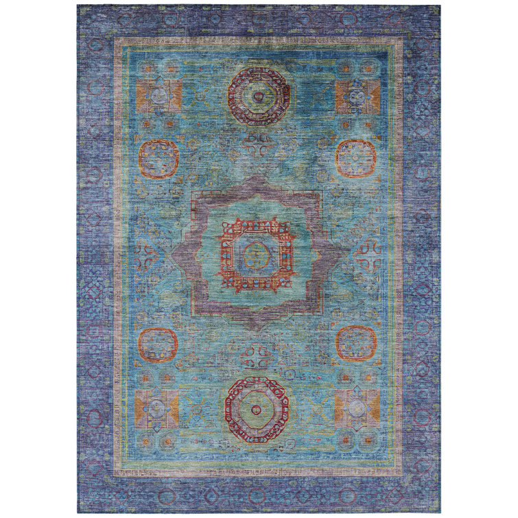 Machine Washable Indoor/Outdoor Jacobus ACN2159 Global Rug
