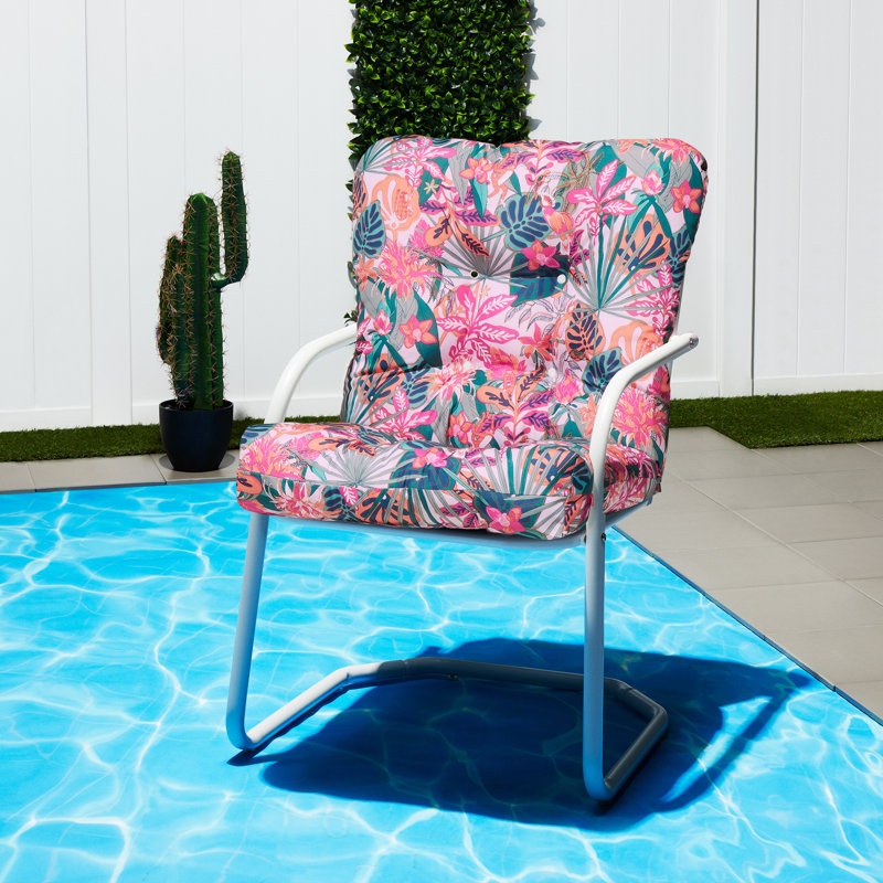 Vera Bradley Outdoor Seat/Back Cushion, Coral/Green