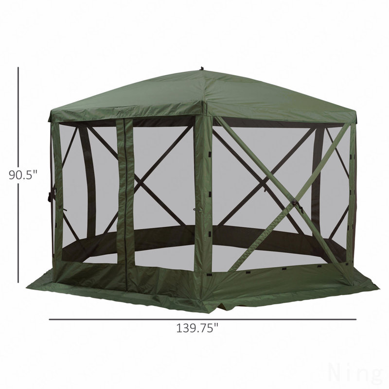 Pavillon de jardin hexagonal escamotable, pour l'extérieur