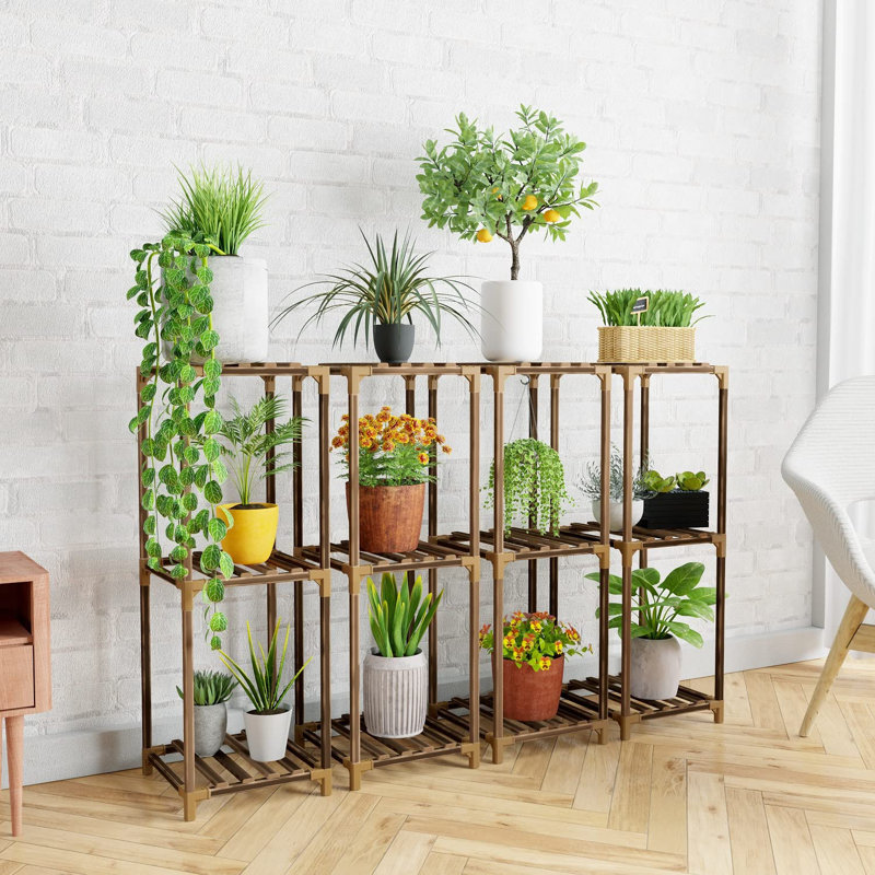 Support pour plante en bois massif Camorah