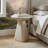 Fulcher Stone-Like 18"W Pedestal End Table-2134007114